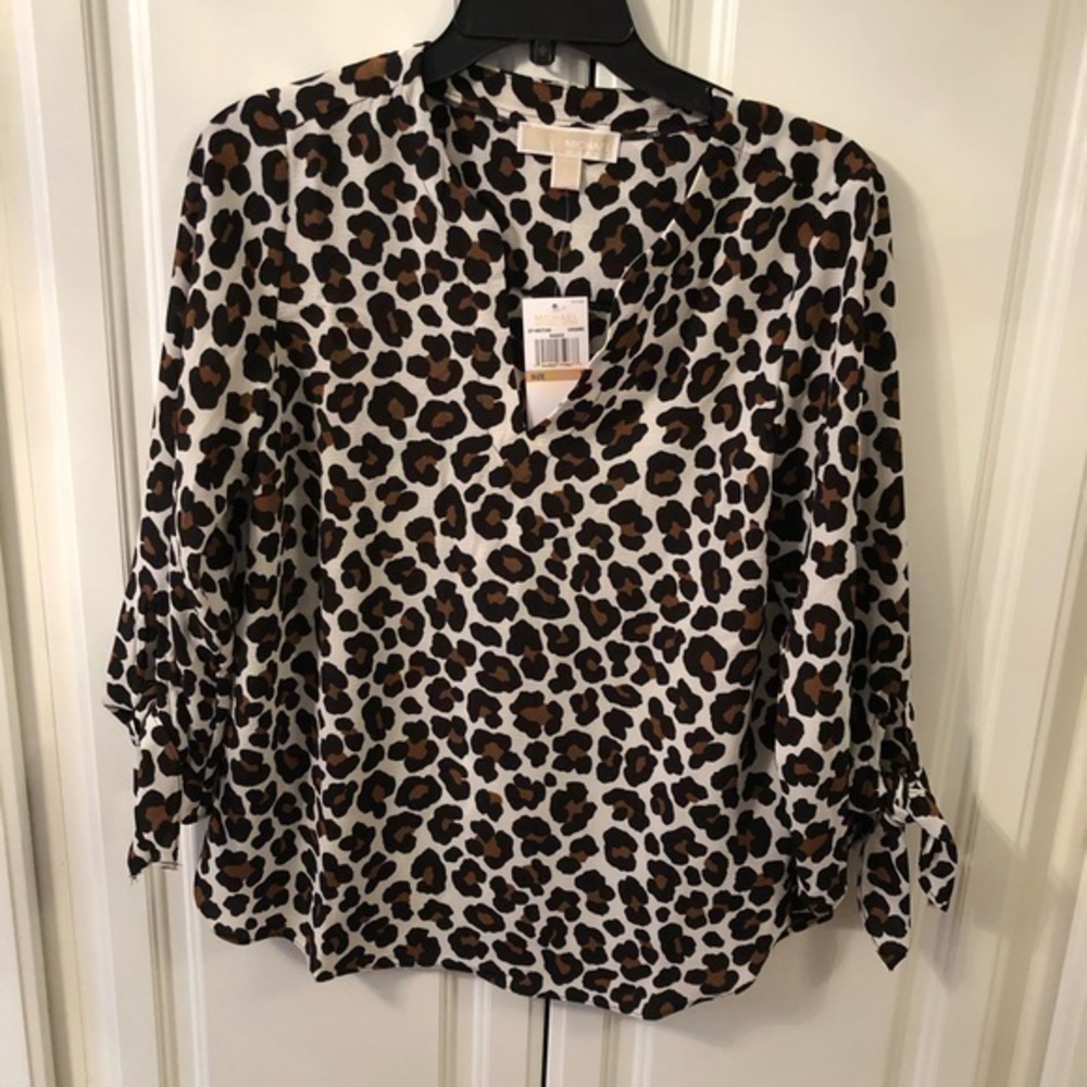 Michael Kors NWT Top Leopard Print